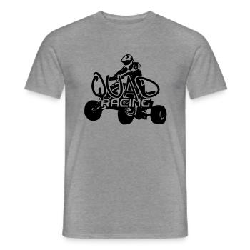 quad3 - Männer T-Shirt - Graphit meliert - Vorne - AI Model Male 178 light (178cm)