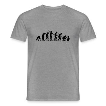 Evolution - Männer T-Shirt - Graphit meliert - Vorne - AI Model Male 178 light (178cm)