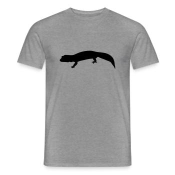 gecko silhouette - Männer T-Shirt - Graphit meliert - Vorne - AI Model Male 178 light (178cm)