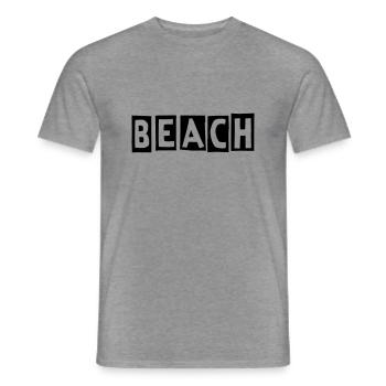 beach - Männer T-Shirt - Graphit meliert - Vorne - AI Model Male 178 light (178cm)