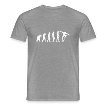 Skateboard Skater Skateboarding Sakten Longboard - T-shirt homme - graphite chiné - Devant - AI Model Male 178 light (178cm)