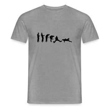 Évolution ivre - T-shirt homme - graphite chiné - Devant - AI Model Male 178 light (178cm)