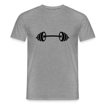 dumbbell weights design - Männer T-Shirt - Graphit meliert - Vorne - AI Model Male 178 light (178cm)