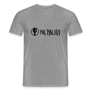 Blitzer Strichliste - Männer T-Shirt - Graphit meliert - Vorne - AI Model Male 178 light (178cm)