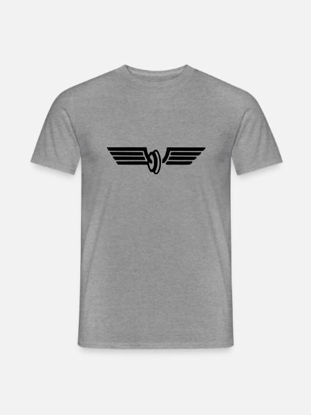 Flügelrad Wintermütze - Männer T-Shirt - Graphit meliert