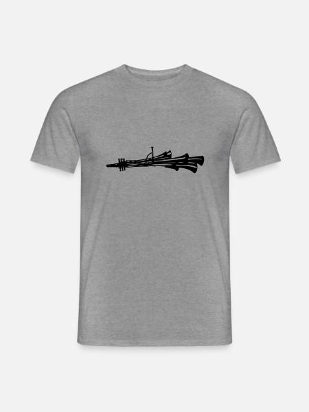 Schalmei - Männer T-Shirt - Graphit meliert