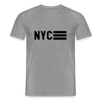 NYC - Männer T-Shirt - Graphit meliert - Vorne - AI Model Male 178 light (178cm)