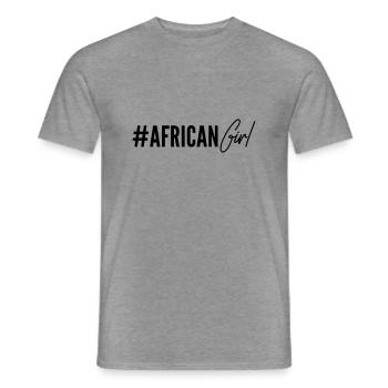 african girl hashtag - Männer T-Shirt - Graphit meliert - Vorne - AI Model Male 178 light (178cm)
