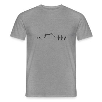 Puls Quad - Männer T-Shirt - Graphit meliert - Vorne - AI Model Male 178 light (178cm)