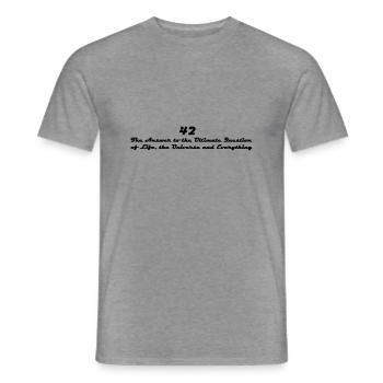 42 - T-shirt homme - graphite chiné - Devant - AI Model Male 178 light (178cm)