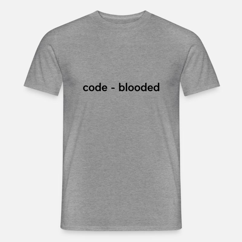 Code Blooded Programming Software Developer Admin - Männer T-Shirt - Graphit meliert