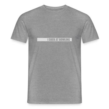 Je suis nul au bowling - T-shirt homme - graphite chiné - Devant - AI Model Male 178 light (178cm)