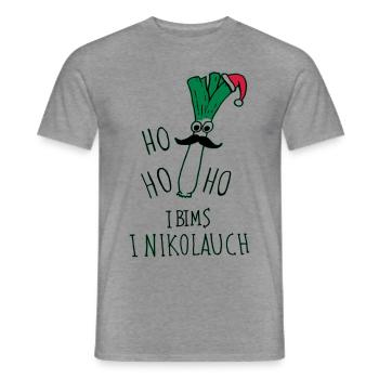 Lauch Nikolaus ohne Hintergrund - Männer T-Shirt - Graphit meliert - Vorne - AI Model Male 178 light (178cm)