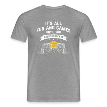 Magasiniers pour les caristes et les chariots élévateurs - T-shirt homme - graphite chiné - Devant - AI Model Male 178 light (178cm)