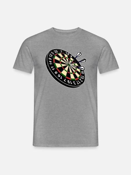 Dartscheibe Darts Dart Steeldart - Männer T-Shirt - Graphit meliert