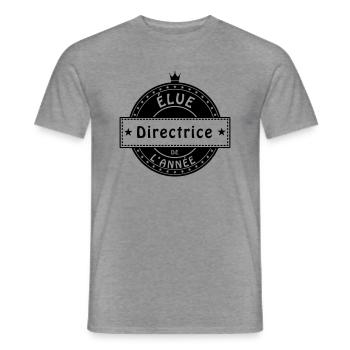 elue directrice - T-shirt homme - graphite chiné - Devant - AI Model Male 178 light (178cm)