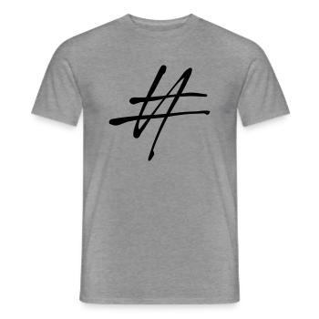 Signe Abtraktes, Losange - T-shirt homme - graphite chiné - Devant - AI Model Male 178 light (178cm)