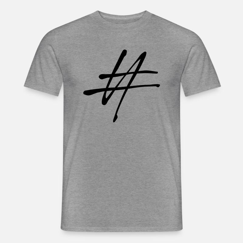 Abtraktes Zeichen, Raute - Männer T-Shirt - Graphit meliert