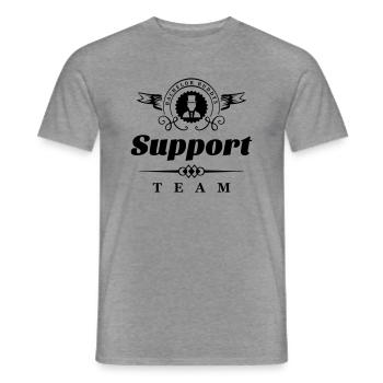 bachelor buddys support team - Männer T-Shirt - Graphit meliert - Vorne - AI Model Male 178 light (178cm)
