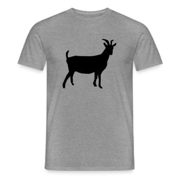 ziege - Männer T-Shirt - Graphit meliert - Vorne - AI Model Male 178 light (178cm)