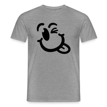 smiley_2_f1_ - Männer T-Shirt - Graphit meliert - Vorne - AI Model Male 178 light (178cm)