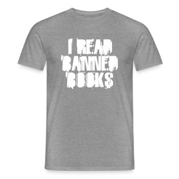 I Read Banned Books 22 - Men's T-Shirt - graphite heather - Front - AI Model Male 178 light (178cm)