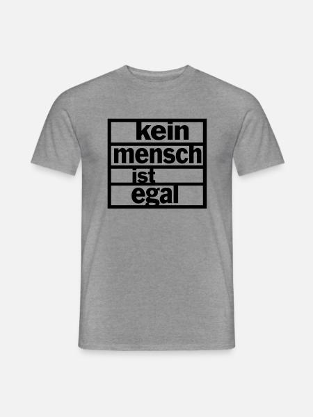Kein Mensch ist egal - Männer T-Shirt - Graphit meliert