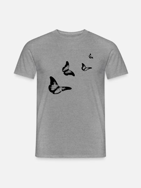 schmetterlinge - Männer T-Shirt - Graphit meliert
