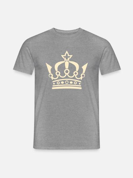 Majestätische Monarchenkrone - Männer T-Shirt - Graphit meliert