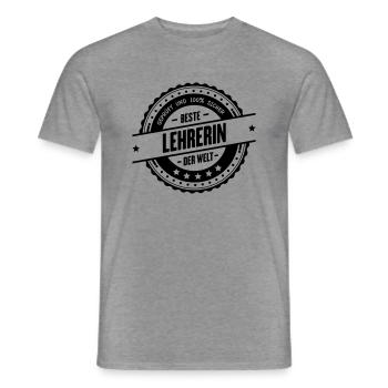 Beste Lehrerin - Männer T-Shirt - Graphit meliert - Vorne - AI Model Male 178 light (178cm)
