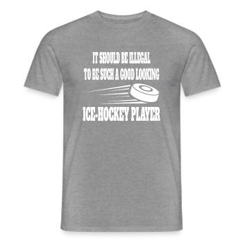 Eishockey Wintersport Geschenk Eishockeyteam - Männer T-Shirt - Graphit meliert - Vorne - AI Model Male 178 light (178cm)