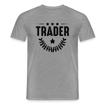 Trader Beruf - Männer T-Shirt - Graphit meliert - Vorne - AI Model Male 178 light (178cm)
