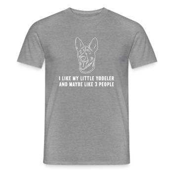 Basenji Hund Geschenk - Männer T-Shirt - Graphit meliert - Vorne - AI Model Male 178 light (178cm)
