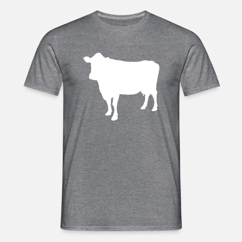 Kuh - Männer T-Shirt - Graphit meliert