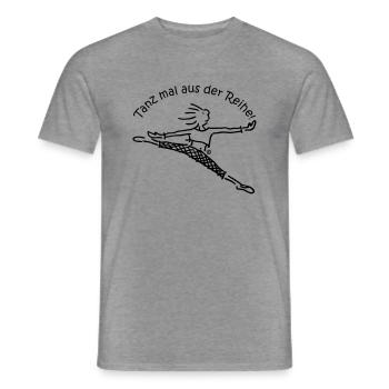 Tanz mal aus der Reihe! - Männer T-Shirt - Graphit meliert - Vorne - AI Model Male 178 light (178cm)