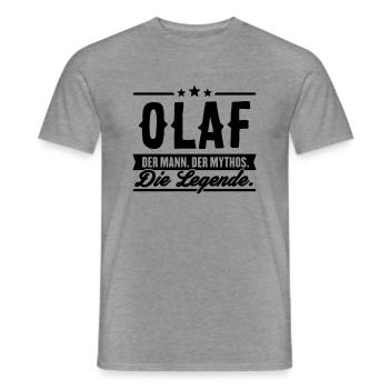 Man Myth Légende Olaf - T-shirt homme - graphite chiné - Devant - AI Model Male 178 light (178cm)
