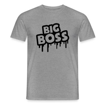 big_boss_u1 - T-shirt homme - graphite chiné - Devant - AI Model Male 178 light (178cm)
