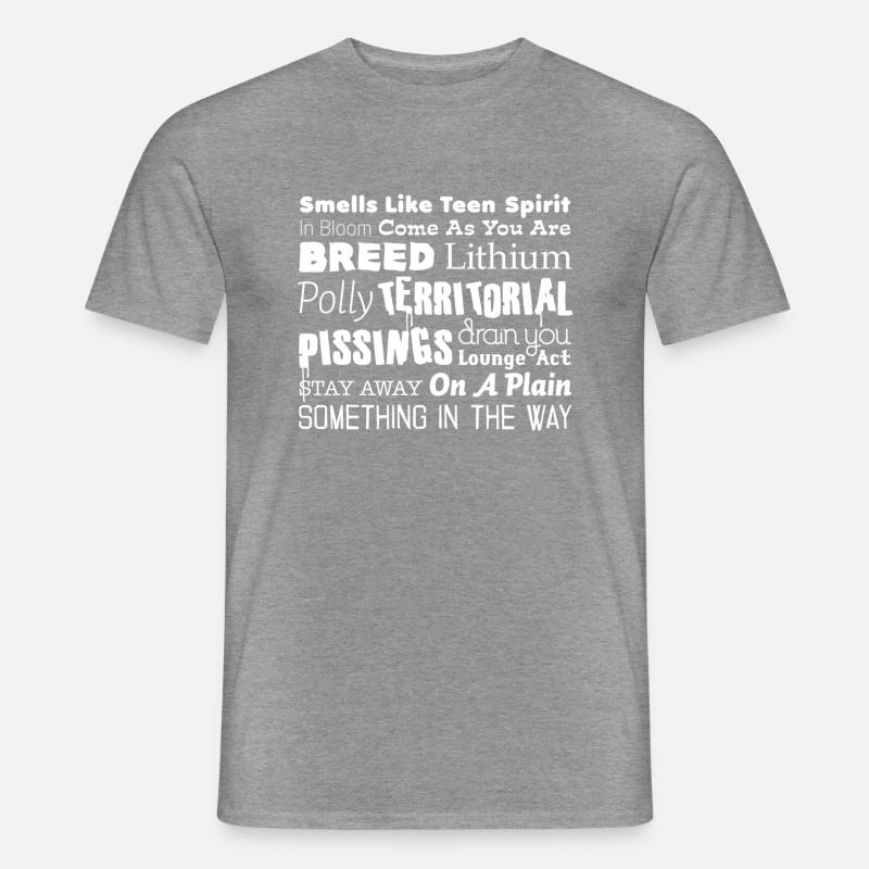 nevermind_white - Männer T-Shirt - Graphit meliert