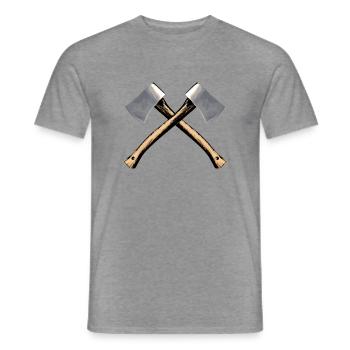 hache - T-shirt homme - graphite chiné - Devant - AI Model Male 178 light (178cm)