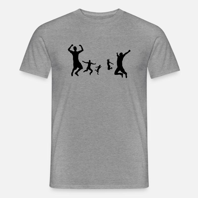 Menschen Jubel - Männer T-Shirt - Graphit meliert