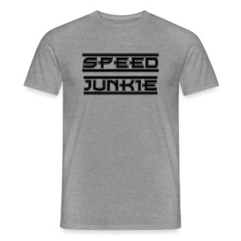 Speed Junkie Retro - Männer T-Shirt - Graphit meliert - Vorne - AI Model Male 178 light (178cm)