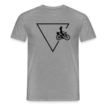 Triangle 1 et cyclisme - (2) - T-shirt homme - graphite chiné - Devant - AI Model Male 178 light (178cm)