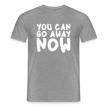 Vous pouvez partir maintenant - T-shirt homme - graphite chiné - Devant - AI Model Male 178 light (178cm)