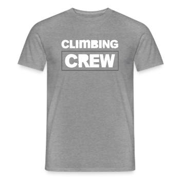 Climbing Crew - Men's T-Shirt - graphite heather - Front - AI Model Male 178 light (178cm)