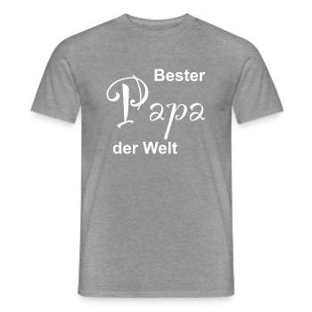 Bester Papa der Welt Design - Männer T-Shirt - Graphit meliert - Vorne - AI Model Male 178 light (178cm)