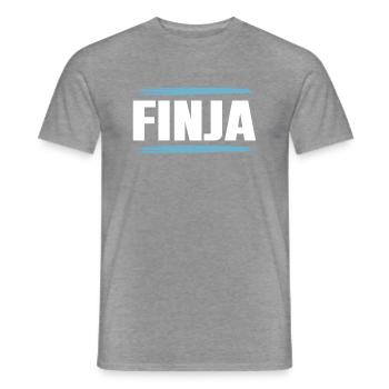 Finja - Männer T-Shirt - Graphit meliert - Vorne - AI Model Male 178 light (178cm)