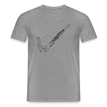 Clarinette - T-shirt homme - graphite chiné - Devant - AI Model Male 178 light (178cm)