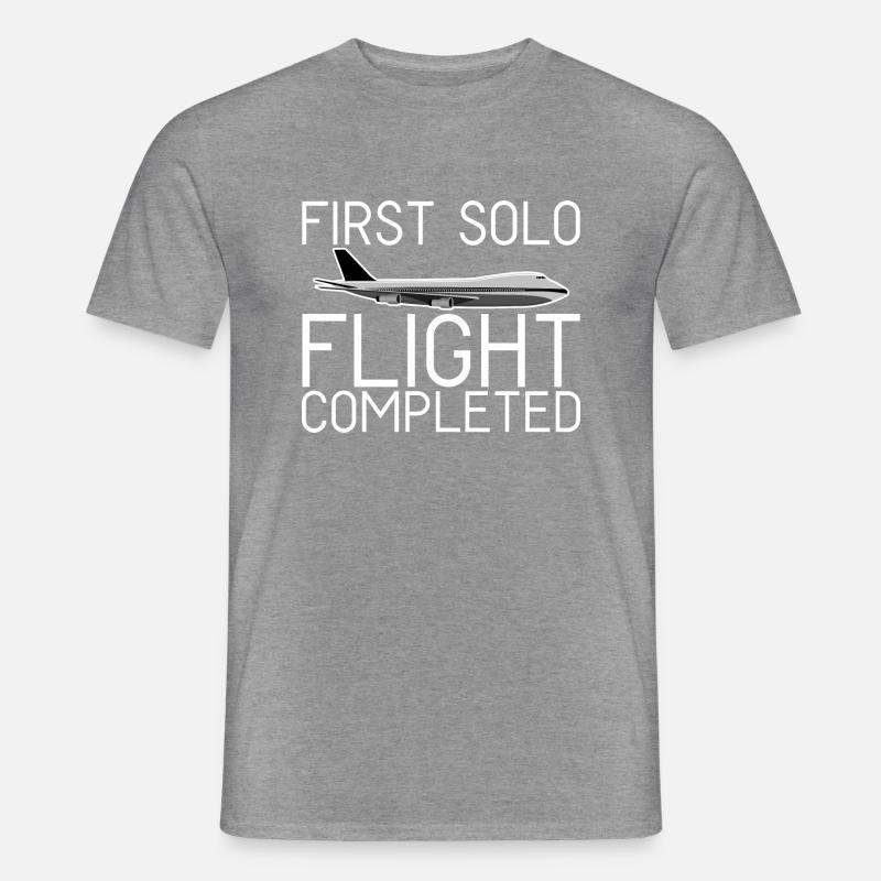 First Solo Flight Completed 4 - Männer T-Shirt - Graphit meliert