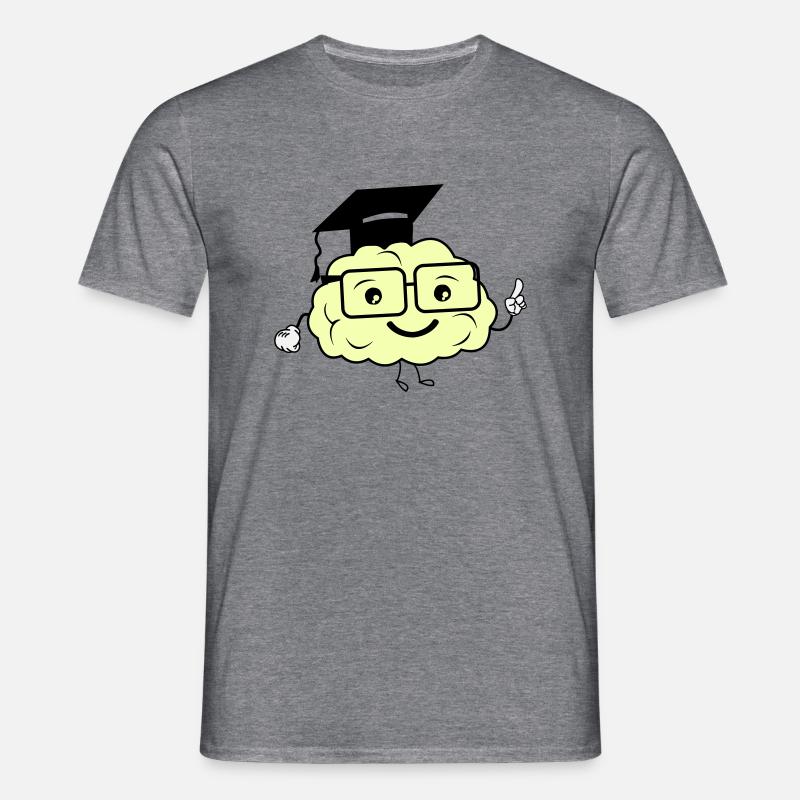smart brain 02 - Männer T-Shirt - Graphit meliert