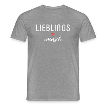 Lieblingsmensch - Männer T-Shirt - Graphit meliert - Vorne - AI Model Male 178 light (178cm)